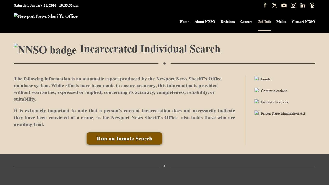 Inmate Search